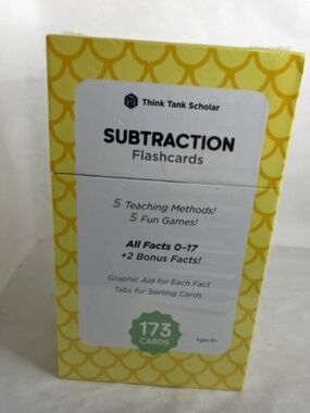 Think Tank Scholar Subtraction 173 Flashcards STEM Education Math Practice NIB